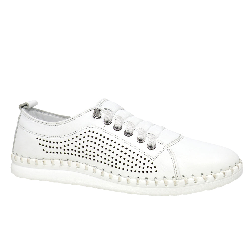 Shoe Max Spring/Summer 2024-S24-Leora Everly Leather-White - The Coach Pyramids