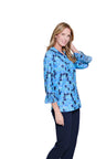 Multiples-M16108TM-3/4 Sleeve Y Neck Print Top-Multi - The Coach Pyramids