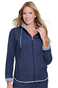 Multiples-M16301JM-Cuffed L/S Zip Thru RV 2 Side Jacket-Midnight - The Coach Pyramids