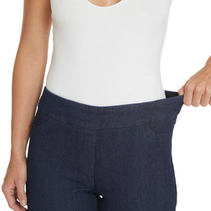 Multiples-Fall/Winter 2025-M2623PF5-P/O Solid Ankle Pant W/Pockets-Denim - The Coach Pyramids