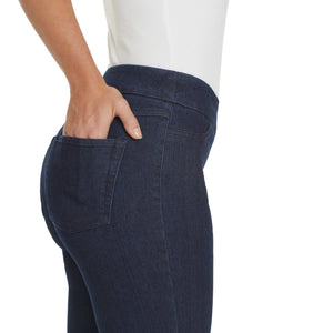 Multiples-Fall/Winter 2025-M2623PF5-P/O Solid Ankle Pant W/Pockets-Denim - The Coach Pyramids