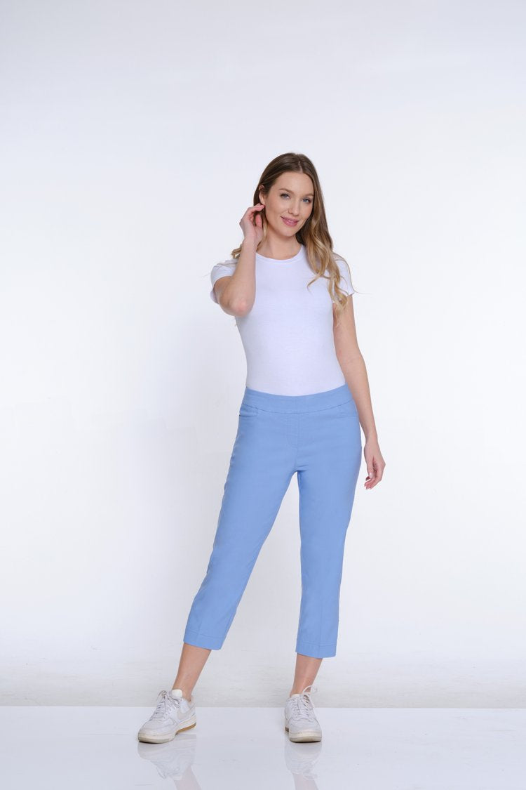 Multiples-Spring/Summer 2025-M44711PM-P/O Fine Line Twill Crop Pant-Corn Flower - The Coach Pyramids