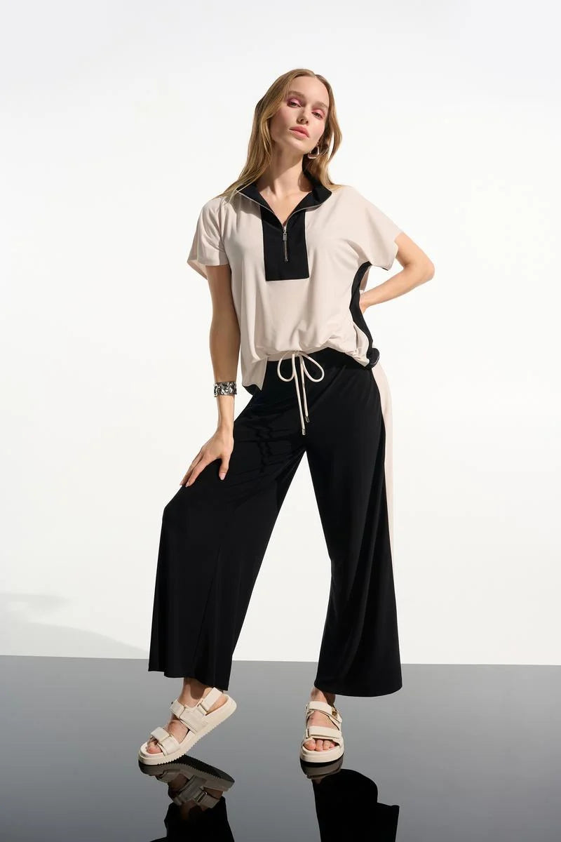 Joseph Ribkoff Fall 20266-261611-3866-Top-Moonstone/Black - The Coach Pyramids