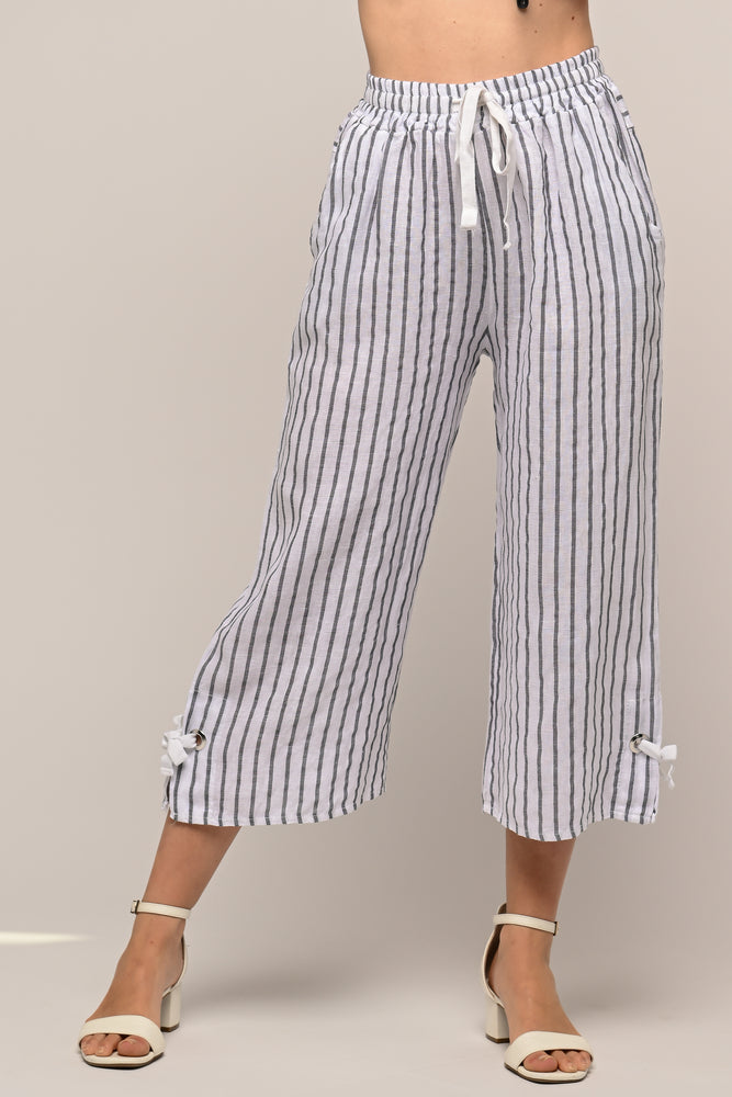 Linen Luv Spring/Summer 2024-PT673-11-French Linen Pant-Bianco - The Coach Pyramids