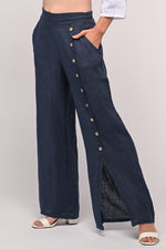 Linen Luv Spring/Summer 2024-PT704-71-French Linen Pant-Navy - The Coach Pyramids