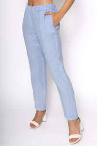 Linen Luv Spring/Summer 2025-PT709-31-French Linen Pant-Ciel - The Coach Pyramids