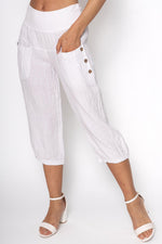 Linen Luv Spring/Summer 2025-PT836-11-French Linen Capri-Bianco