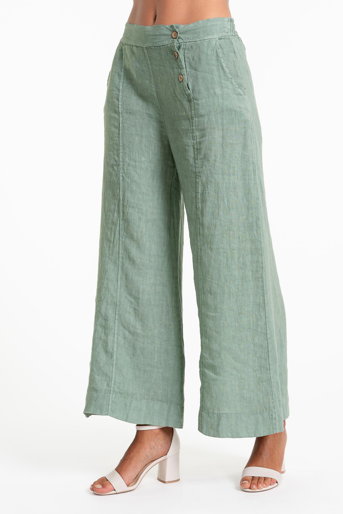 Linen Luv Spring/Summer 2025-PT850-167-French Linen Pant-Sauge - The Coach Pyramids