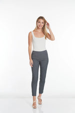 Multiples-Fall/Winter 2025-M2623PF5-P/O Solid Ankle Pant W/Pockets-Charcoal - The Coach Pyramids
