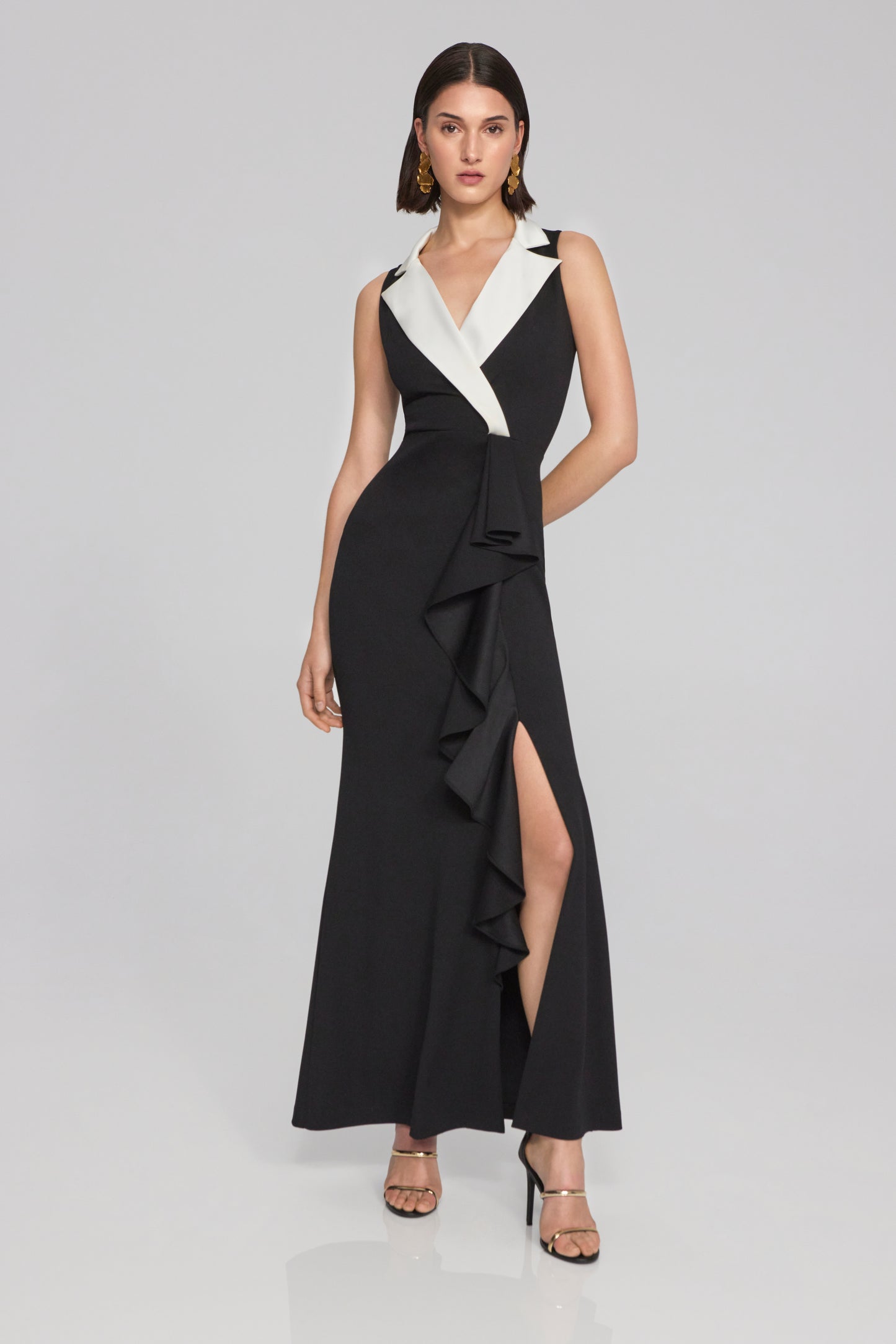 Joseph Ribkoff Spring  2024 -241712-Dress-Black/Off White - The Coach Pyramids