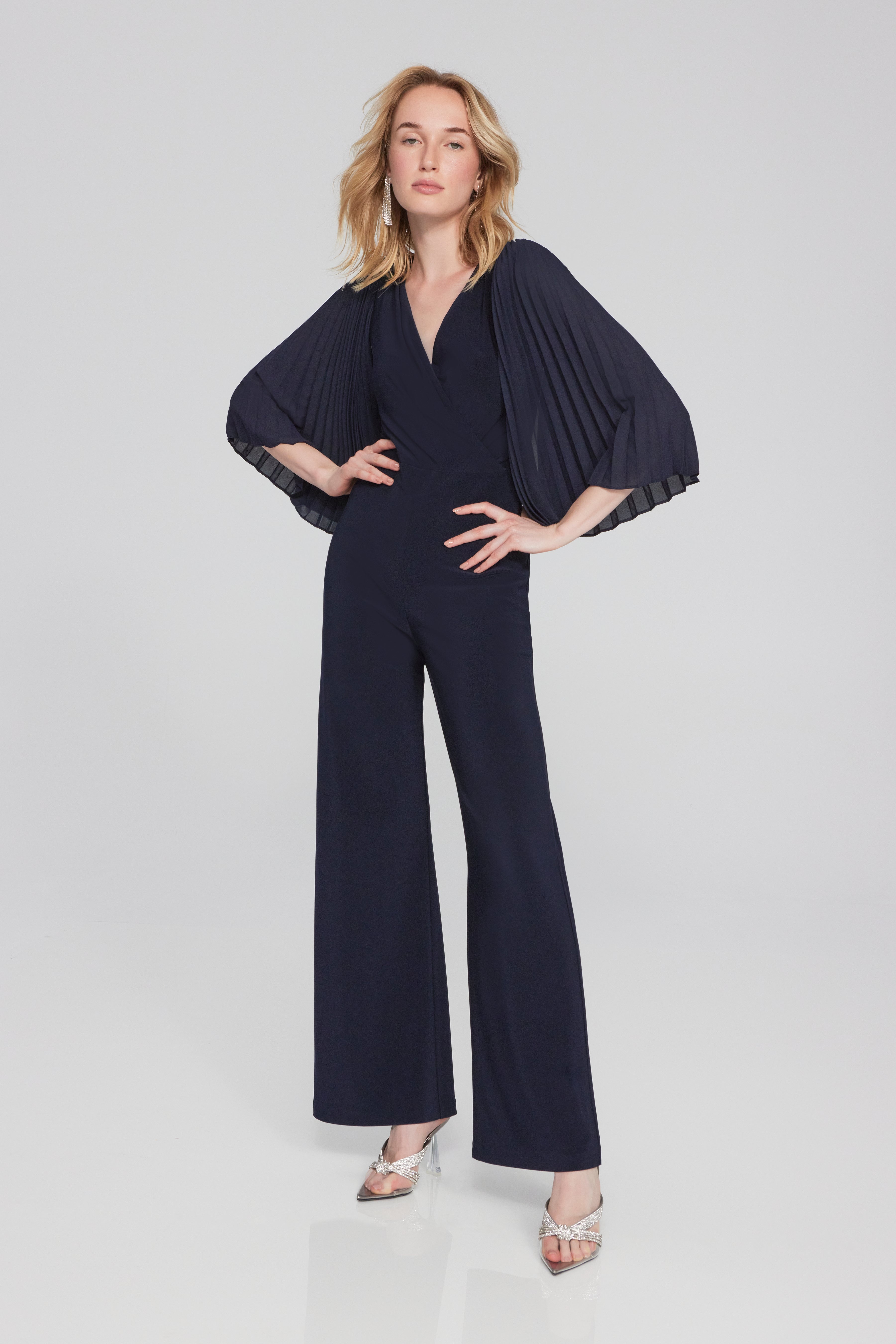 Joseph Ribkoff Spring 2024 -241782-Jumpsuit-Black | The Coach Pyramids