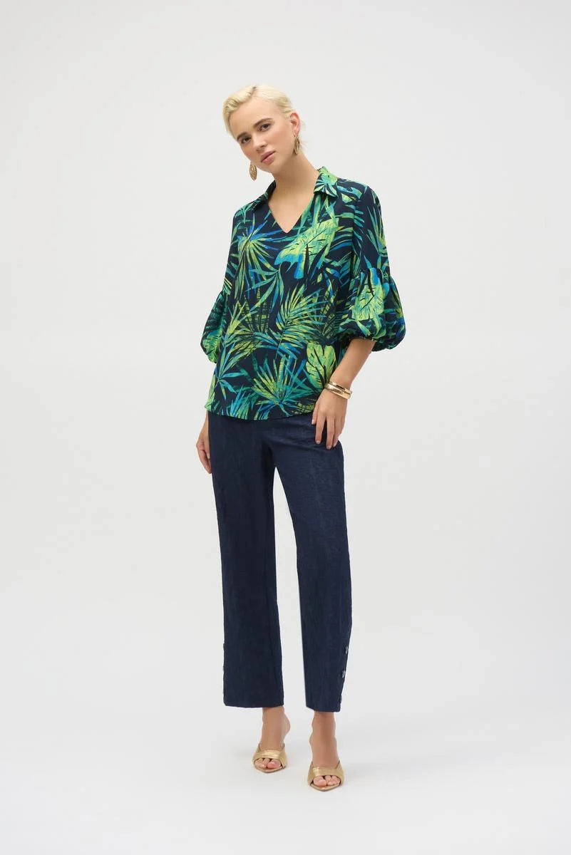 Joseph Ribkoff Summer 2025-252073-3316-Tunic-Midnight Blue/Multi - The Coach Pyramids