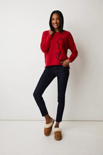 Parkhurst Fall/Winter 2023 87257-Caterina Pullover-Red/Black - The Coach Pyramids