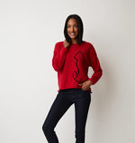 Parkhurst Fall/Winter 2023 87257-Caterina Pullover-Red/Black - The Coach Pyramids