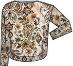 Charlie B Fall/Winter 2025-C2818P-464A-Printed Rounded Hem Sweater-Jacobean - The Coach Pyramids