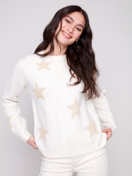 Charlie B Fall/Winter 2025-C2842-320C-Star Jacquard Jacket-Stars - The Coach Pyramids