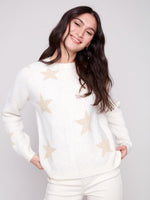 Charlie B Fall/Winter 2025-C2842-320C-Star Jacquard Jacket-Stars - The Coach Pyramids