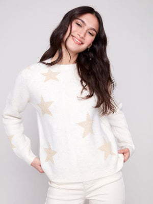 Charlie B Fall/Winter 2025-C2842-320C-Star Jacquard Jacket-Stars - The Coach Pyramids