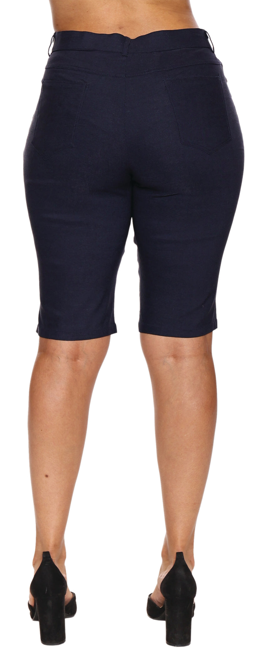 Papa Fashions-T2857-Bermuda Shorts-Navy Light Blue - The Coach Pyramids
