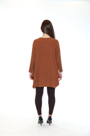 Papa Fashions Fall/Winter 2025-T5160-Oversized Tunic W/Pockets-Grey - The Coach Pyramids