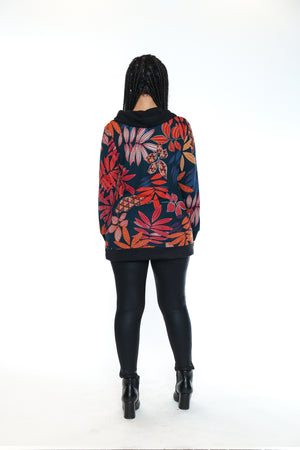 Papa Fashions Fall/Winter 2025-T5735-Brush Cowl Neck Tunic W/Button Detail-Navy - The Coach Pyramids