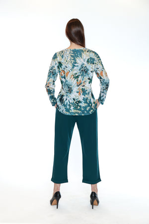 Papa Fashions Fall/Winter 2025-T5770-Printed Shirt W/Lace Detail-Multi - The Coach Pyramids