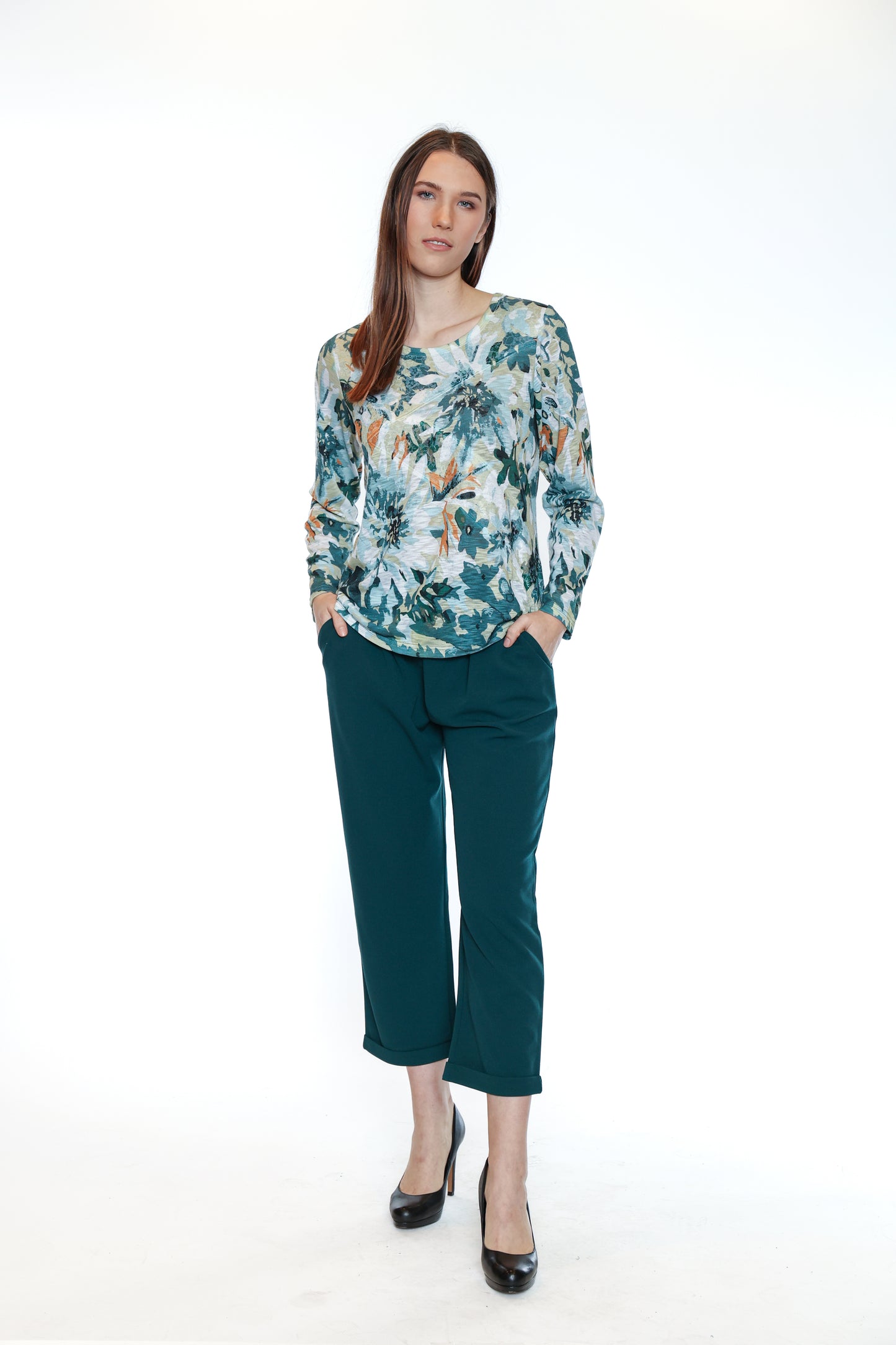 Papa Fashions Fall/Winter 2025-T5770-Printed Shirt W/Lace Detail-Multi - The Coach Pyramids