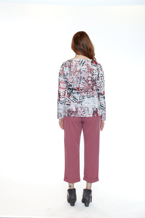 Papa Fashions Fall/Winter 2025-T5770-Printed Shirt W/Lace Detail-Multi - The Coach Pyramids