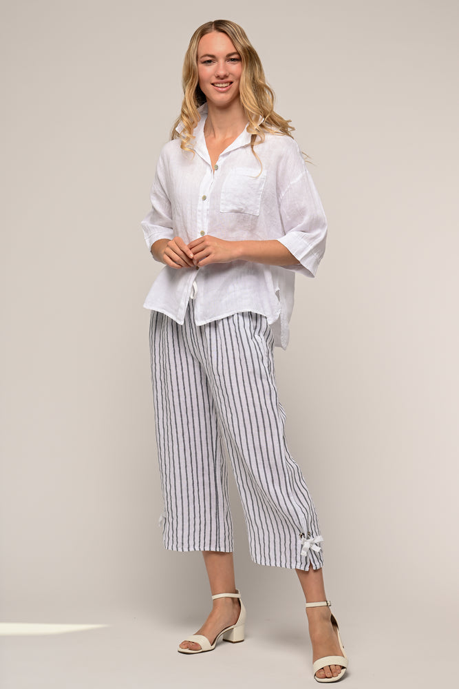Linen Luv Spring/Summer 2024-TP1158-11-French Linen Shirt-Bianco - The Coach Pyramids