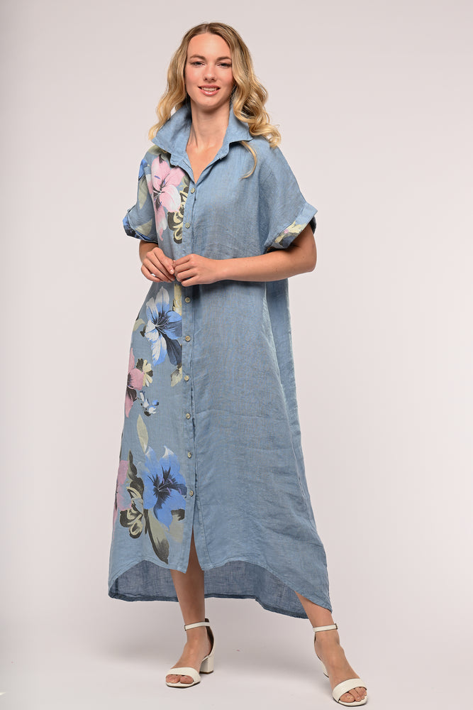 Linen Luv Spring/Summer 2024-TP1166-56-French Linen Dress-Jeans - The Coach Pyramids