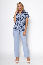 Linen Luv Spring/Summer 2025-TP1485-31-French Linen Blouse-Ciel - The Coach Pyramids