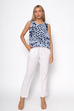 Linen Luv Spring/Summer 2025-TP1486-11-French Linen Top-Bianco - The Coach Pyramids
