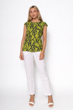 Linen Luv Spring/Summer 2025-TP1489-196-French Linen Blouse-Oasis Green