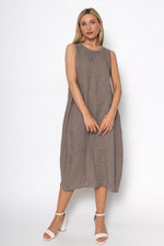 Linen Luv Spring/Summer 2025-TP1503-40-French Linen Dress-Fango - The Coach Pyramids