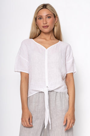 Linen Luv Spring/Summer 2025-TP1507-9-French Linen Blouse-Beige - The Coach Pyramids