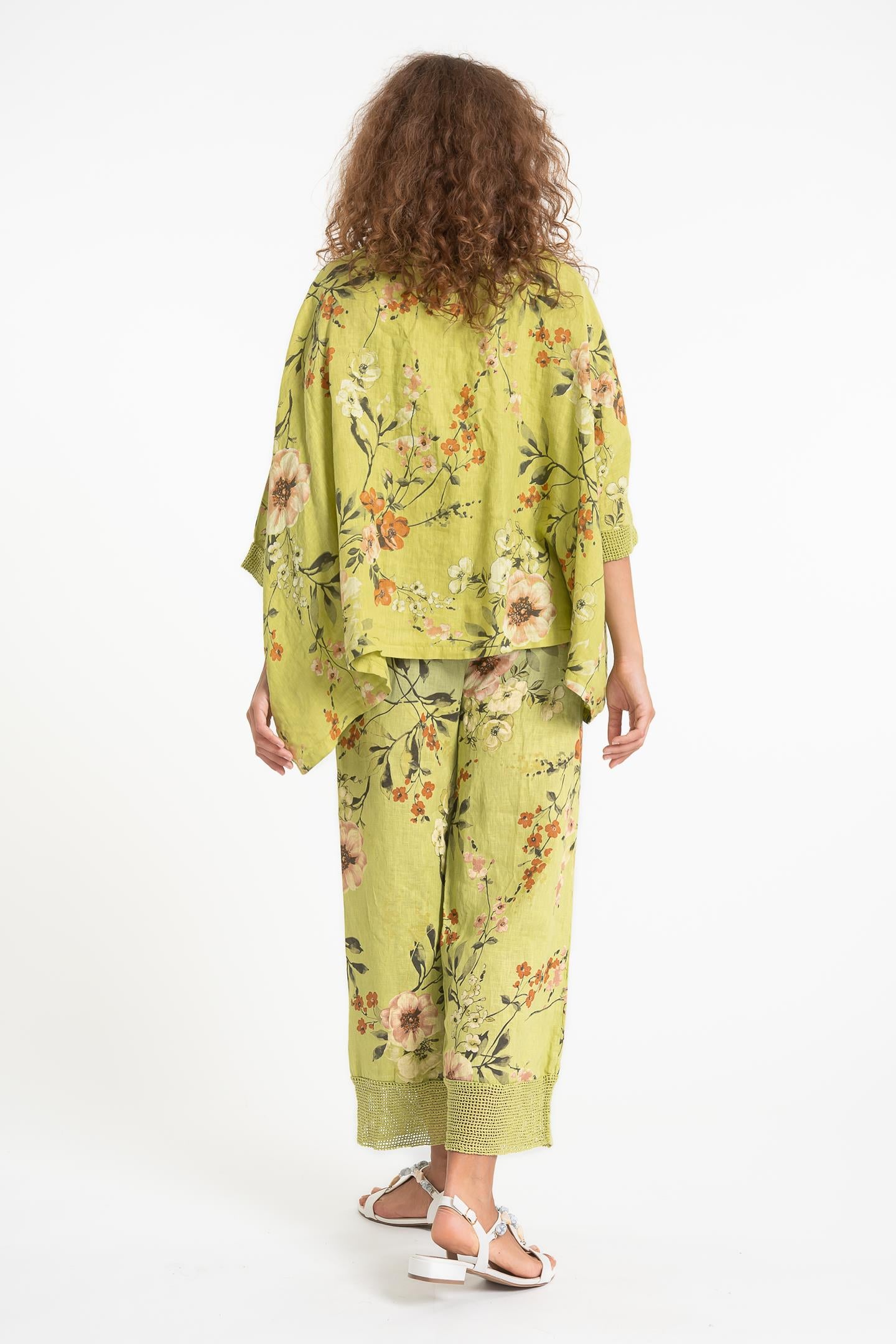 Linen Luv Spring/Summer 2025-TP1528P-202-French Linen Cardigan-Leaf - The Coach Pyramids