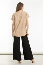 Linen Luv Spring/Summer 2025-TP1617-94-French Linen Top-Sand