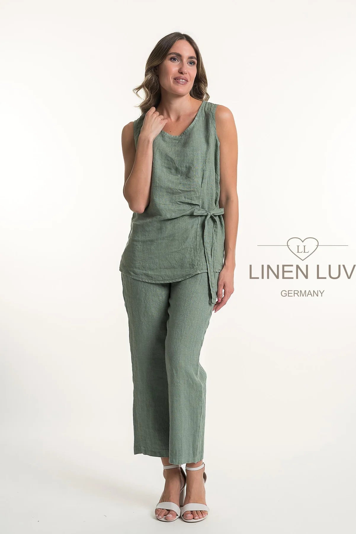 Linen Luv-TP1732-59-French Linen Top-Lilla - The Coach Pyramids