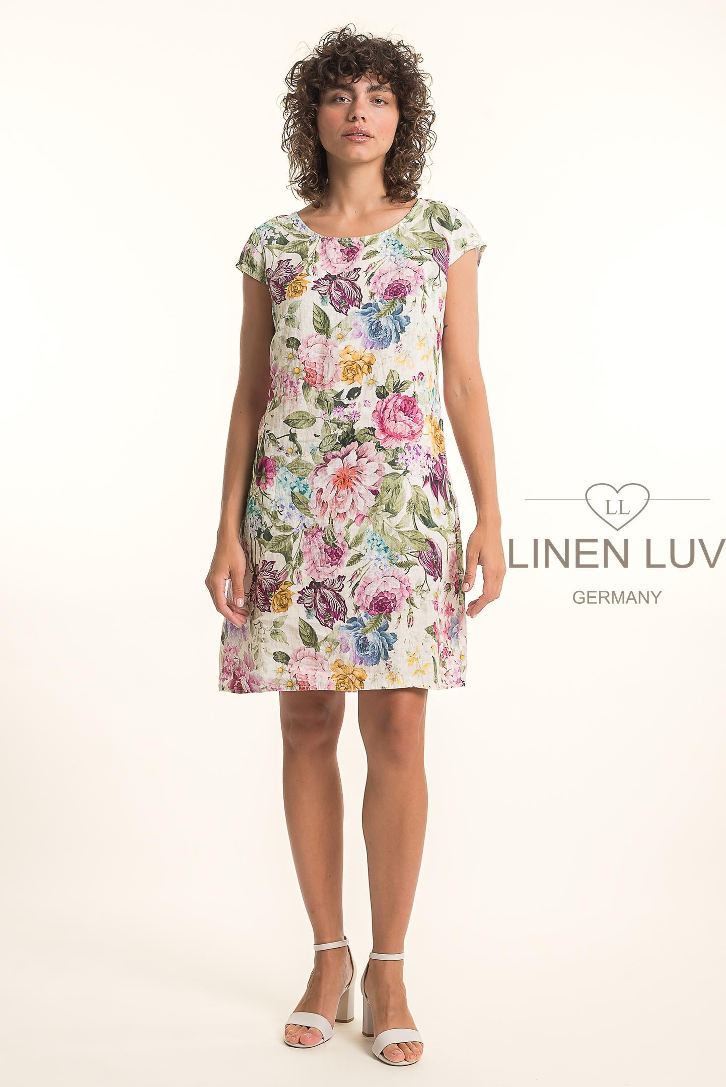 Linen Luv -TP1764P-85-French Linen Dress-Pink - The Coach Pyramids