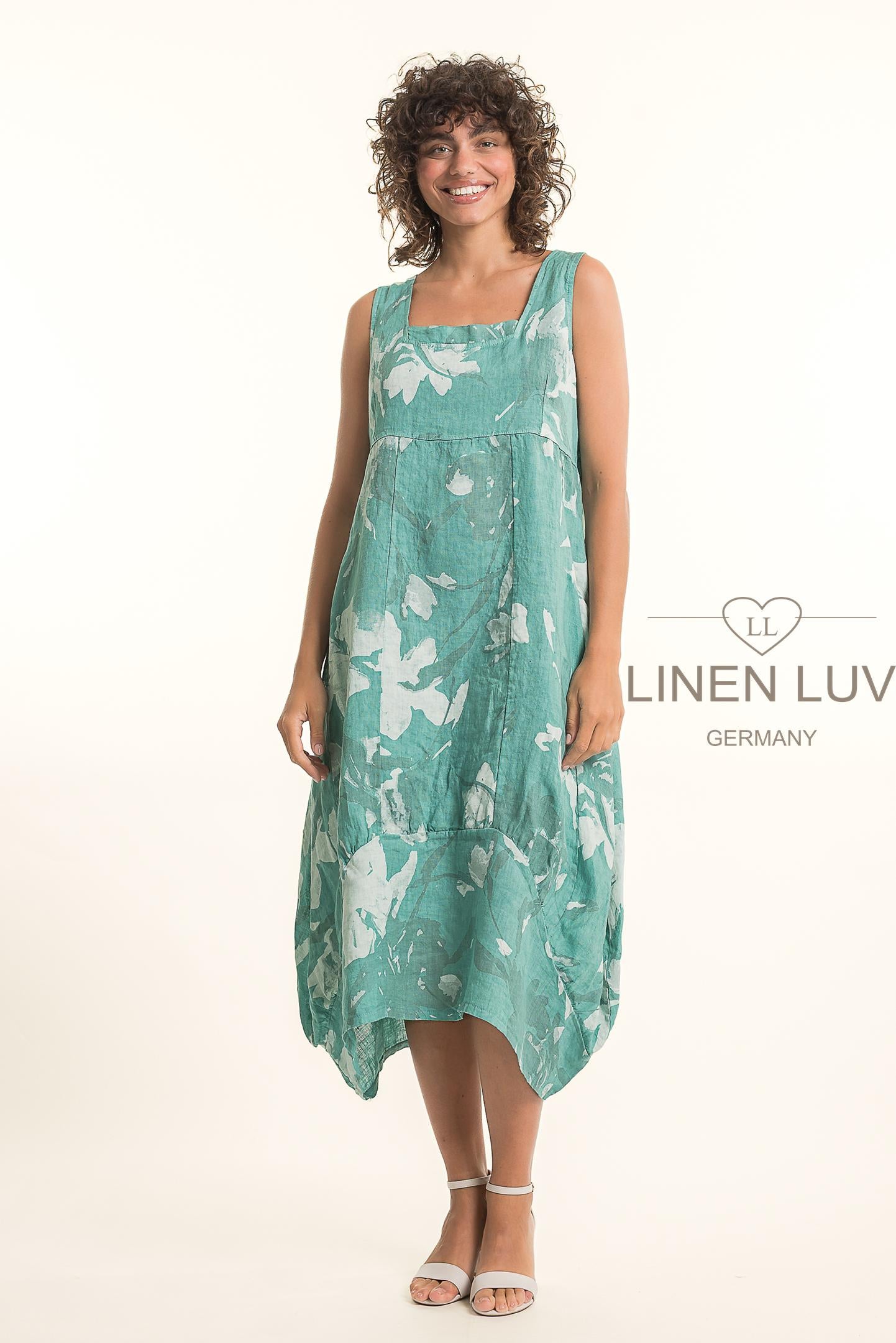 Linen Luv TP1777P-174-French Linen Dress Print-Lago - The Coach Pyramids