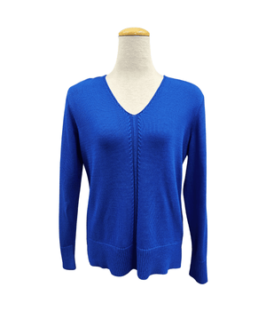 Parkhurst- Fall/Winter 2024-70208-2RD-Cecelia V Sweater-Royal Dance