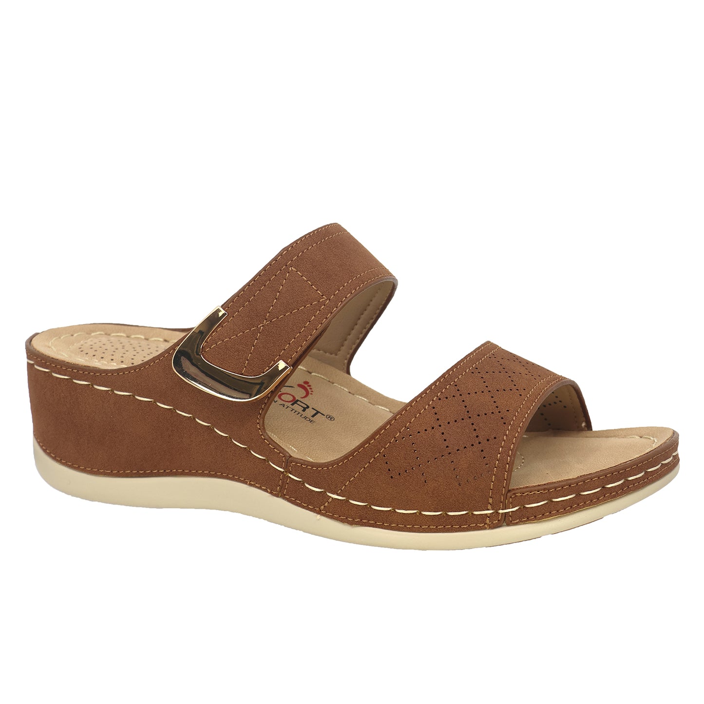 Shoe Max Spring/Summer-2025-S25-Victoria Lady Comfort-01 Leather Shoes-Tan - The Coach Pyramids