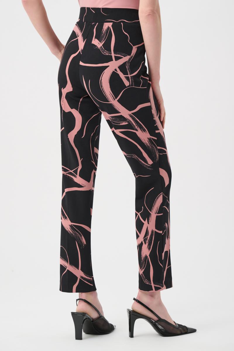 Joseph Ribkoff Fall 2026-263119-435-Pant-Black/Pink - The Coach Pyramids