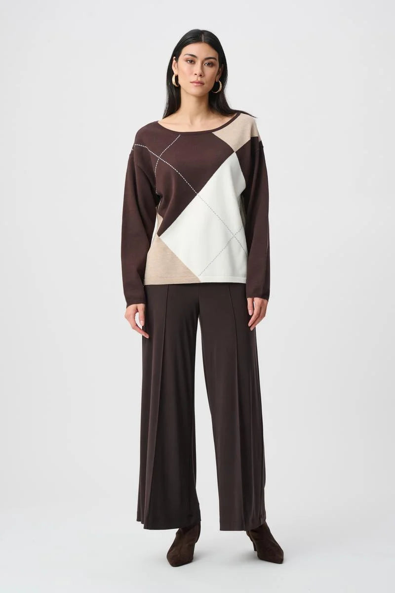 Joseph Ribkoff Fall 2026-251017F26-3799-Pant-Mocha - The Coach Pyramids