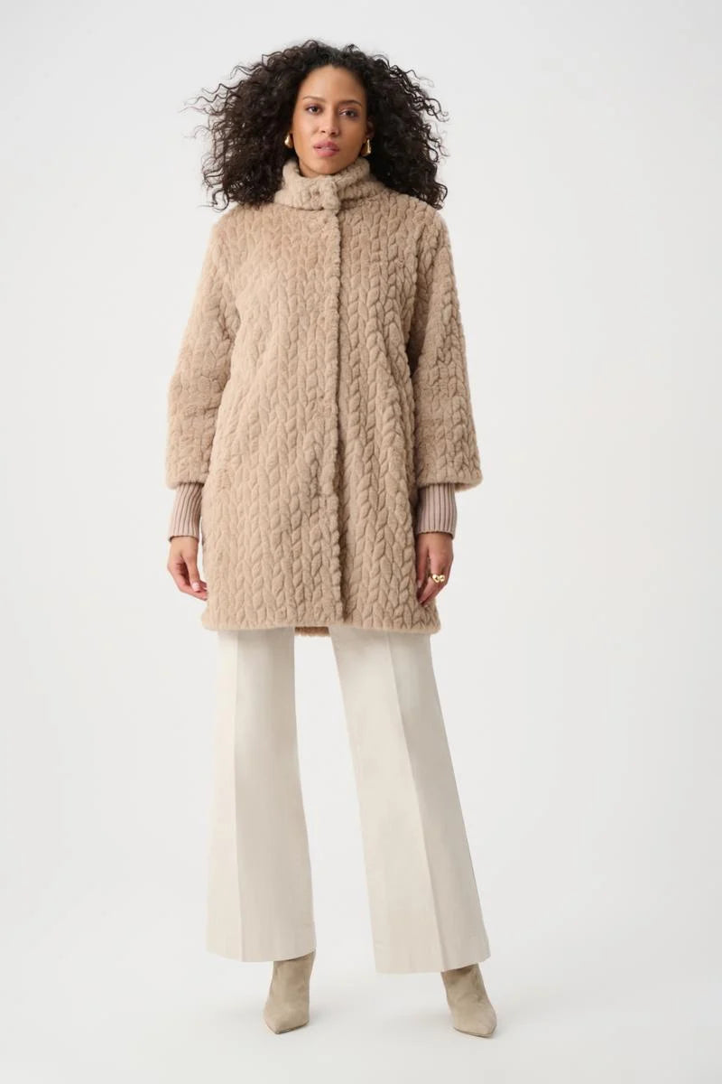 Joseph Ribkoff Fall 2026-263915-4547-Coat-Soft Taupe - The Coach Pyramids