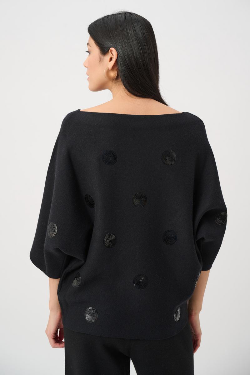 Joseph Ribkoff Fall 2026-263942-11-Top-Black - The Coach Pyramids