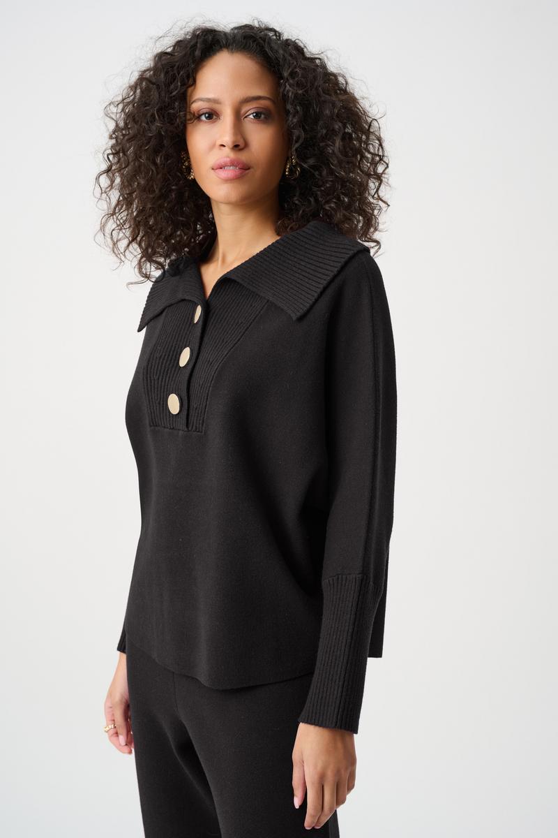 Joseph Ribkoff Fall 2026-263938-11-Top-Black - The Coach Pyramids