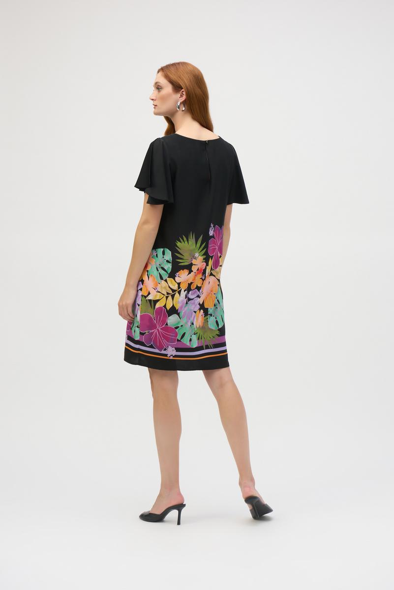 Joseph Ribkoff Summer 2025-252151-178-Dress-Black/Multi - The Coach Pyramids