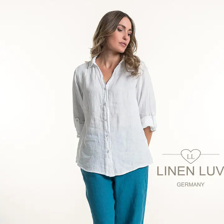 Linen Luv-TP1728-11-French Linen Shirt-Bianco - The Coach Pyramids