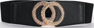 Frank Lyman Fall 2024-A24301U-Knit Belt-Black/Gold